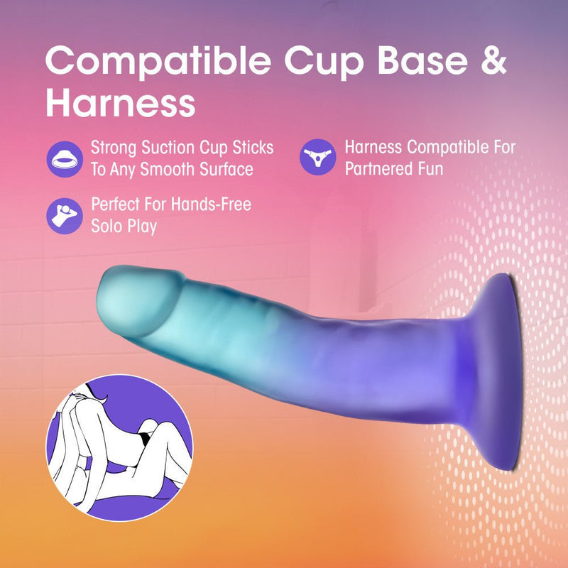 B Yours Morning Dew Realistic Sapphire 5.5-Inch Long Dildo With Suction Cup Base