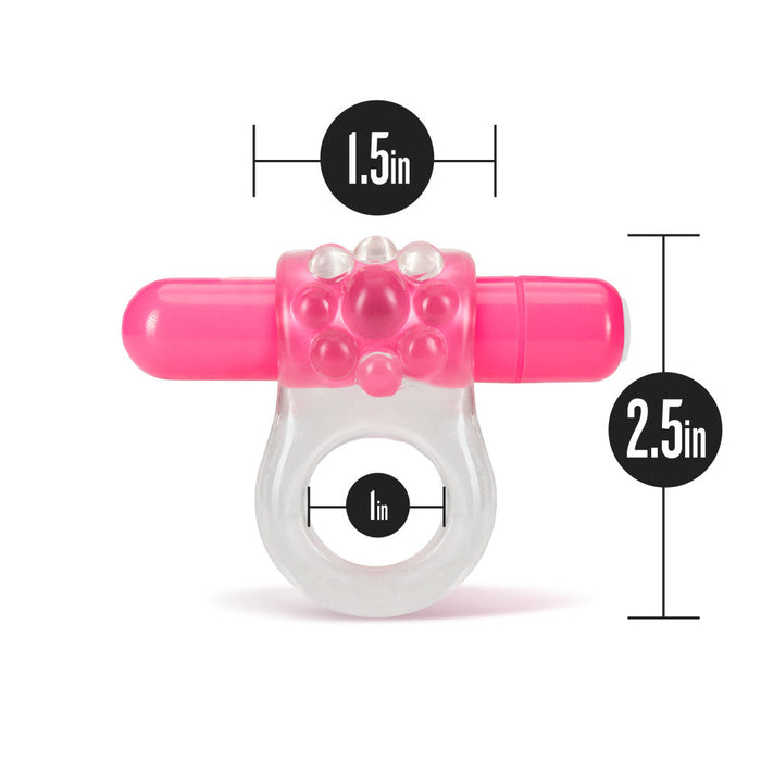 Eden Pink Soft & Stretchy Nubs Vibrating Cock Ring