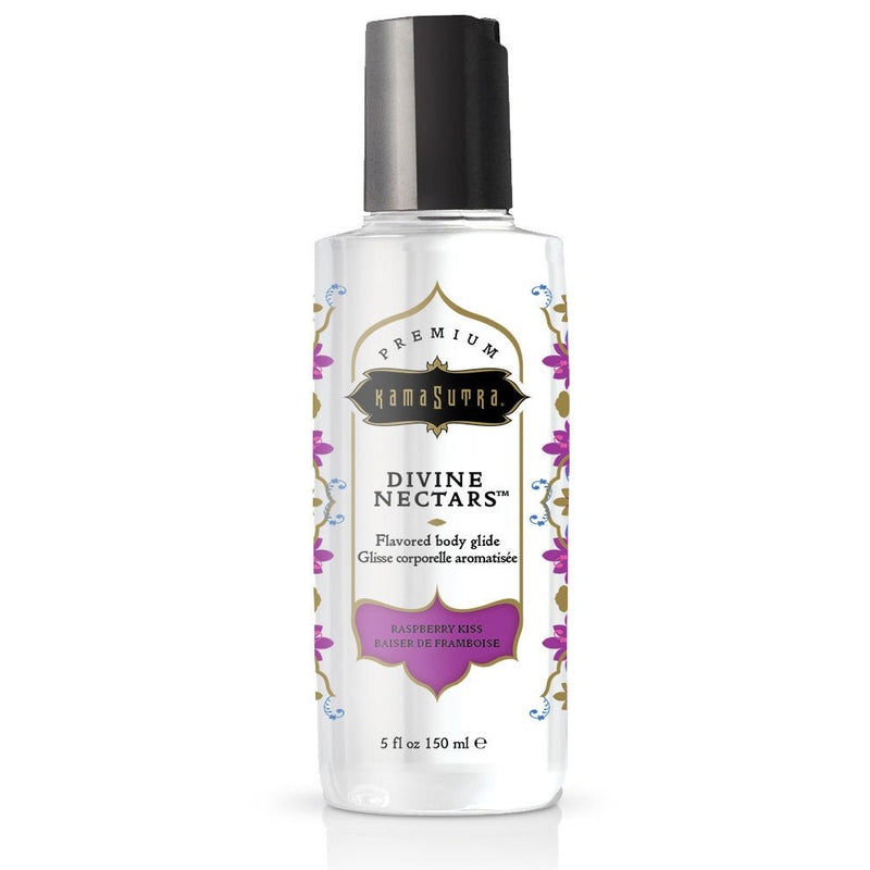 Kama Sutra Divine Nectars Flavored Body Glide - Raspberry Kiss - 5 Fl Oz. 150ml