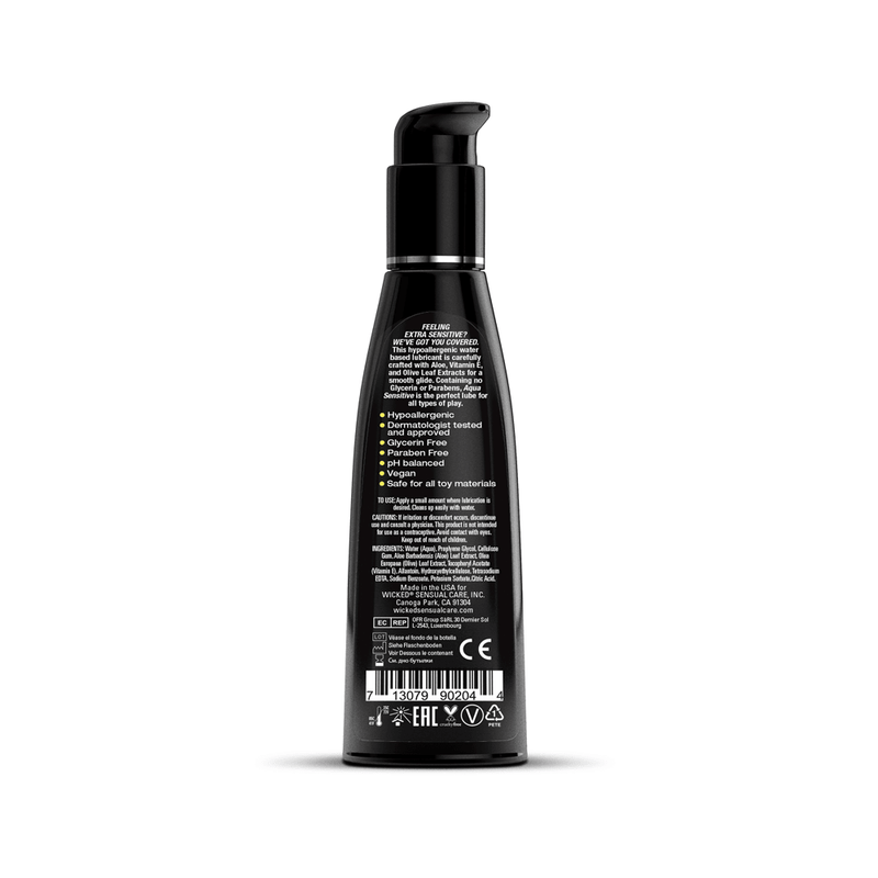 Wicked Sensual Care Aqua Sensitive Water-Based Lubricant - 4 Fl. Oz.