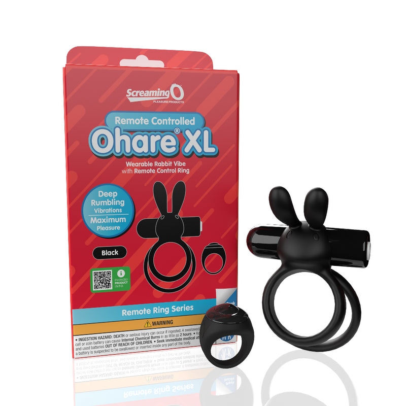 Screaming O Screaming O Remote Controlled Ohare XL Vibrating Ring - Black