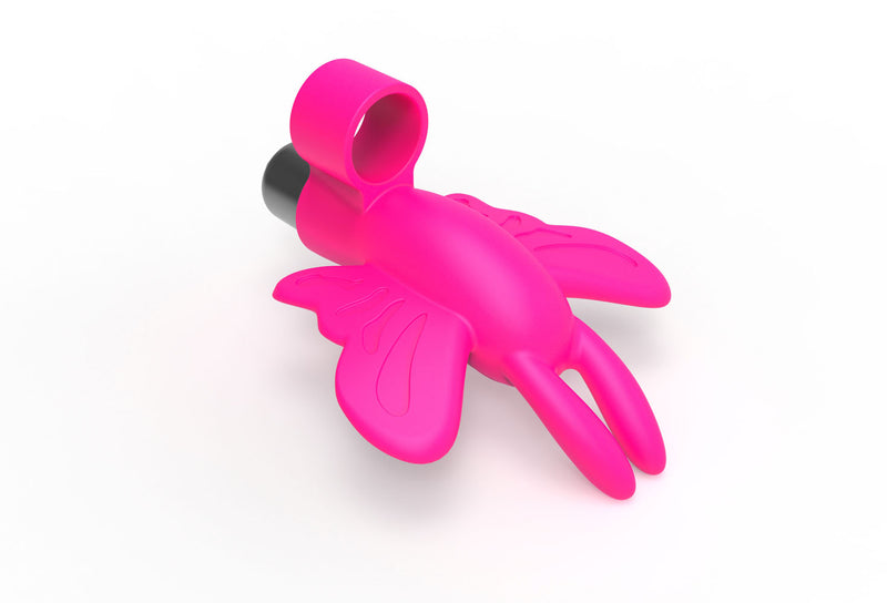 Icon Brands The 9's Flirt Finger Butterfly Finger Vibrator - Pink