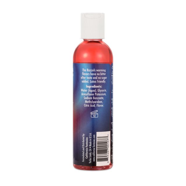 California Fantasies Razzels Warming Lubricant - Kissable Cherry - 4 Oz. Bottle