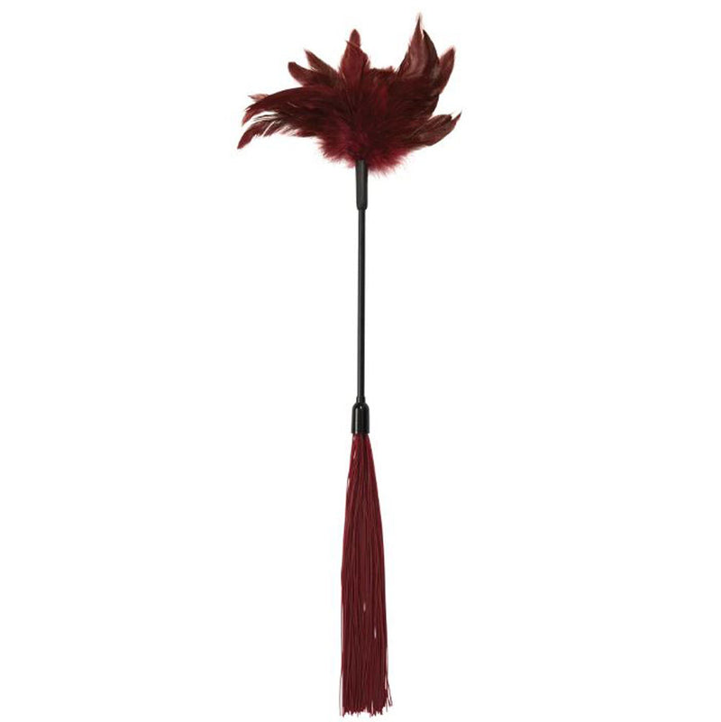 Sportsheets Sex and Mischief Enchanted Feather Tickler - Burgundy