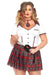 "Plus Boarding School Flirt Costume - 1x/2x - White / Red LA-85431XWR1X2"