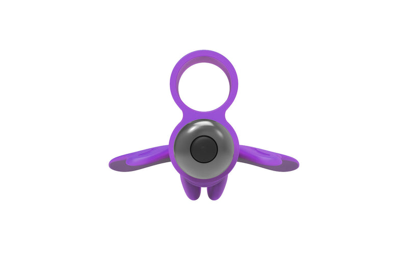 Icon Brands The 9's Flirt Finger Butterfly Finger Vibrator - Purple
