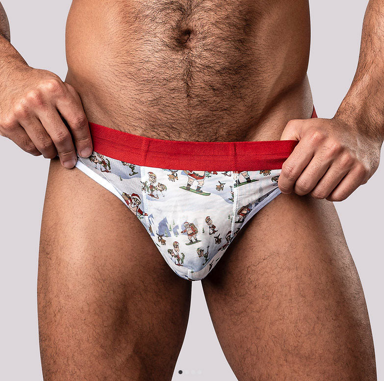 Male Power Christmas Thong Sheer Thong - Small/medium