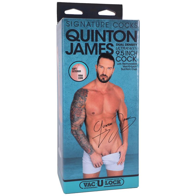 Doc Johnson Signature Cocks - Quinton James - 9.5 Inch Ultraskyn Cock With Removable Vac-U-Lock Suction Cup