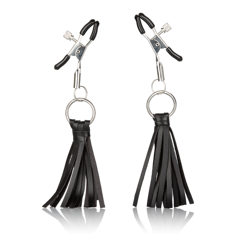 CalExotics Nipple Play Playful Tassels Nipple Clamps - Black