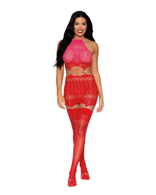 "Garter Slip Dmnd - One Size - Red DG-13523PNSTAOS"