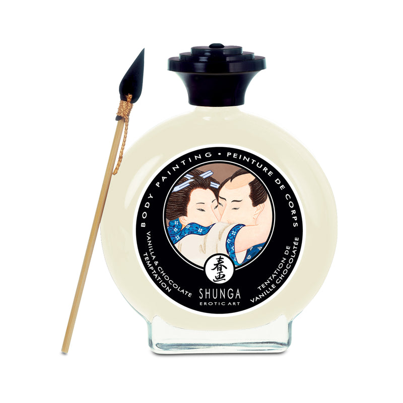 Shunga Edible Body Paint - Vanilla & Chocolate Temptation - 3.5 Fl. Oz. / 100 ml
