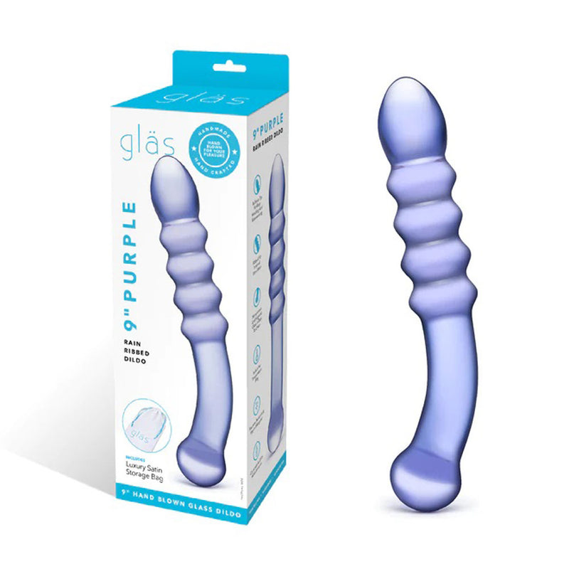 Electric Novelties Purple Rain Ribbed Dildo