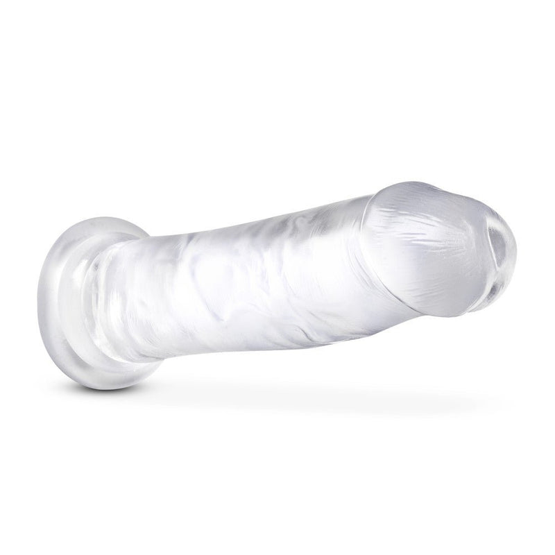 B Yours Plus Thrill Drill Realistic Clear 9-Inch Long Dildo With Suction Cup Base