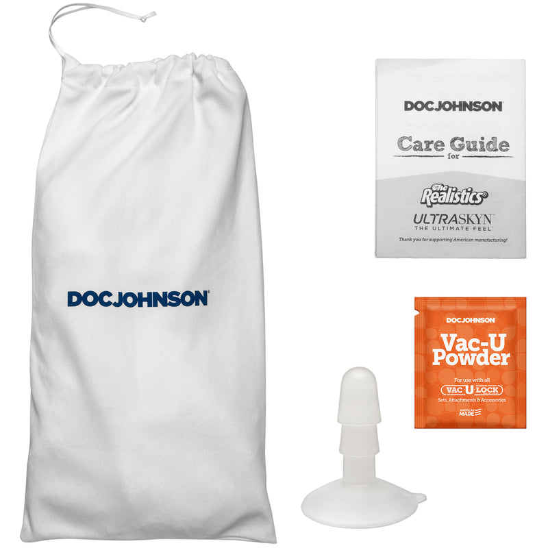 Doc Johnson Signature Cocks - Dredd - 13.5 Inch Ultraskyn Cock With Removable Vac-U-Lock Suction Cup - Chocolate