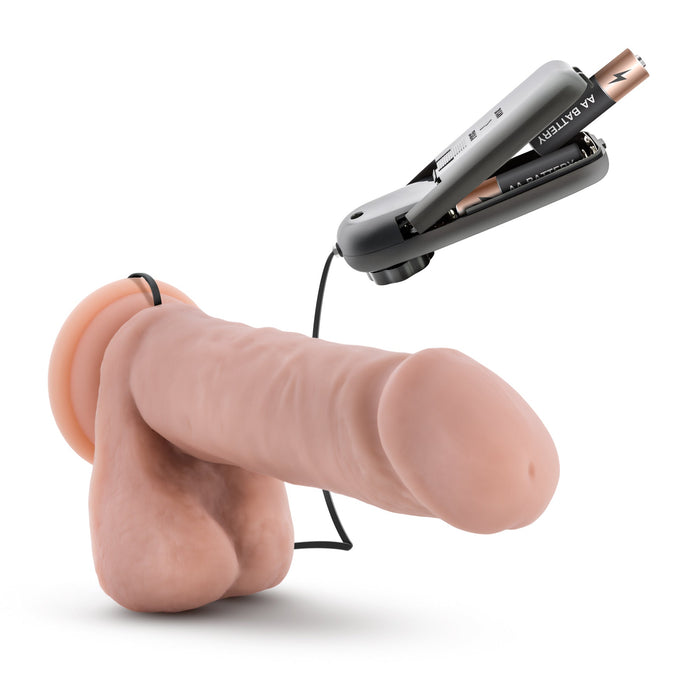 Coverboy The Goalie Realistic Vanilla 8-Inch Long Remote Control Vibrating Dildo With Suction Cup Base
