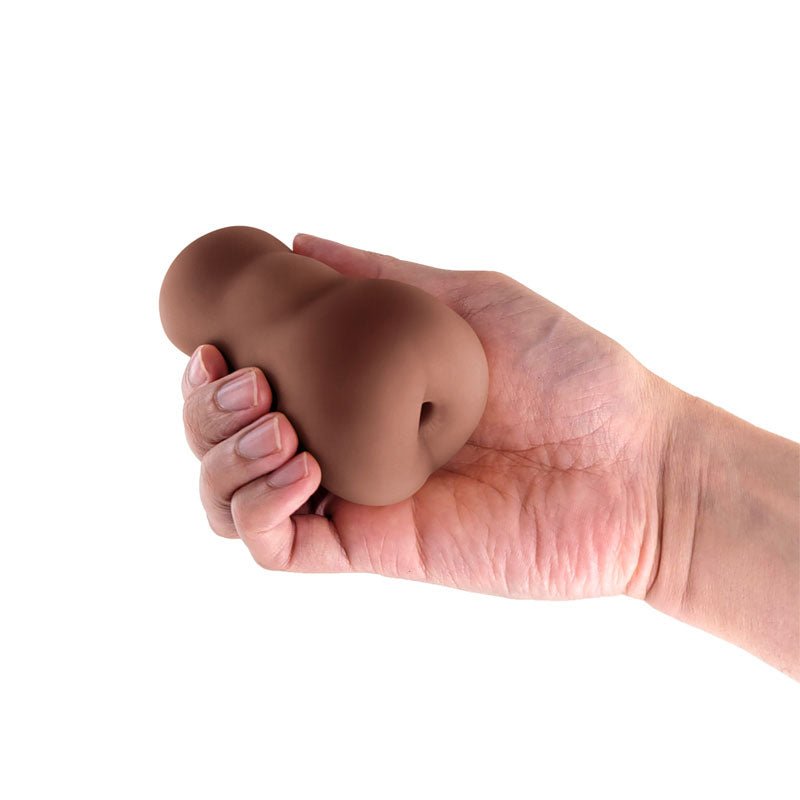 NS Novelties Pocket Pals - Anal Stroker - Brown - Stroker Masturbator - Realistic Pocket Pussy - Mini Stroker