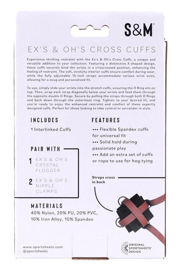 Sportsheets eX's and Oh's Cross Cuffs