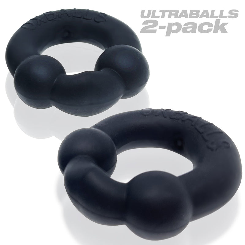 Oxballs Ultraballs 2- Piece Cockring Set - Night Black