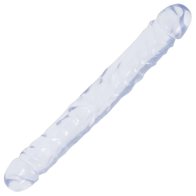 Doc Johnson Crystal Jellies Jr Double Dong 12 Inch - Clear