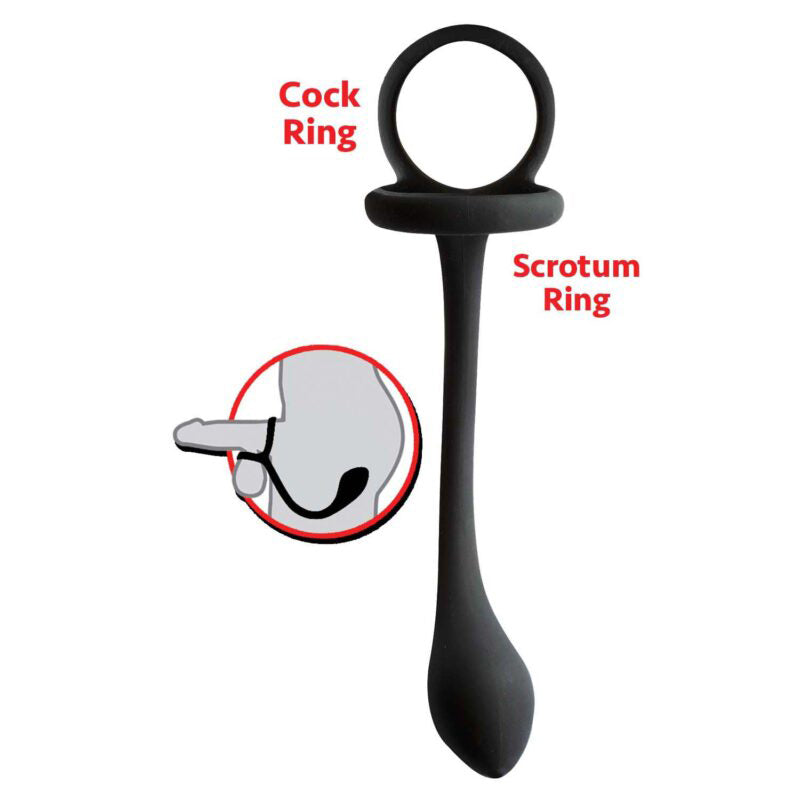 Nasstoys My Cockring Cring With Buttplug - Black