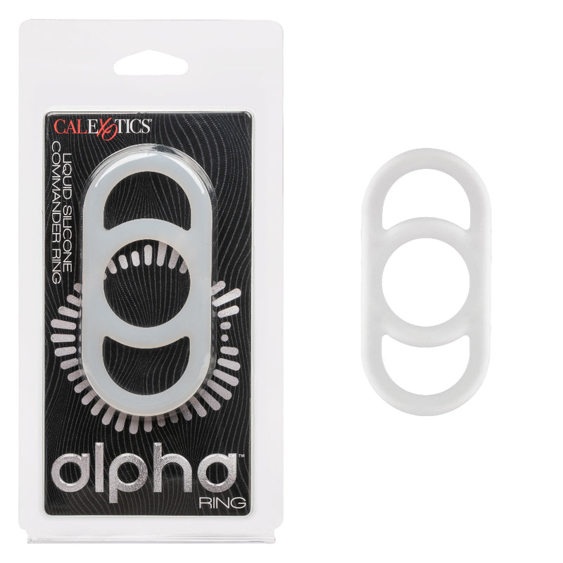 CalExotics Alpha Liquid Silicone Commander Ring - Natural