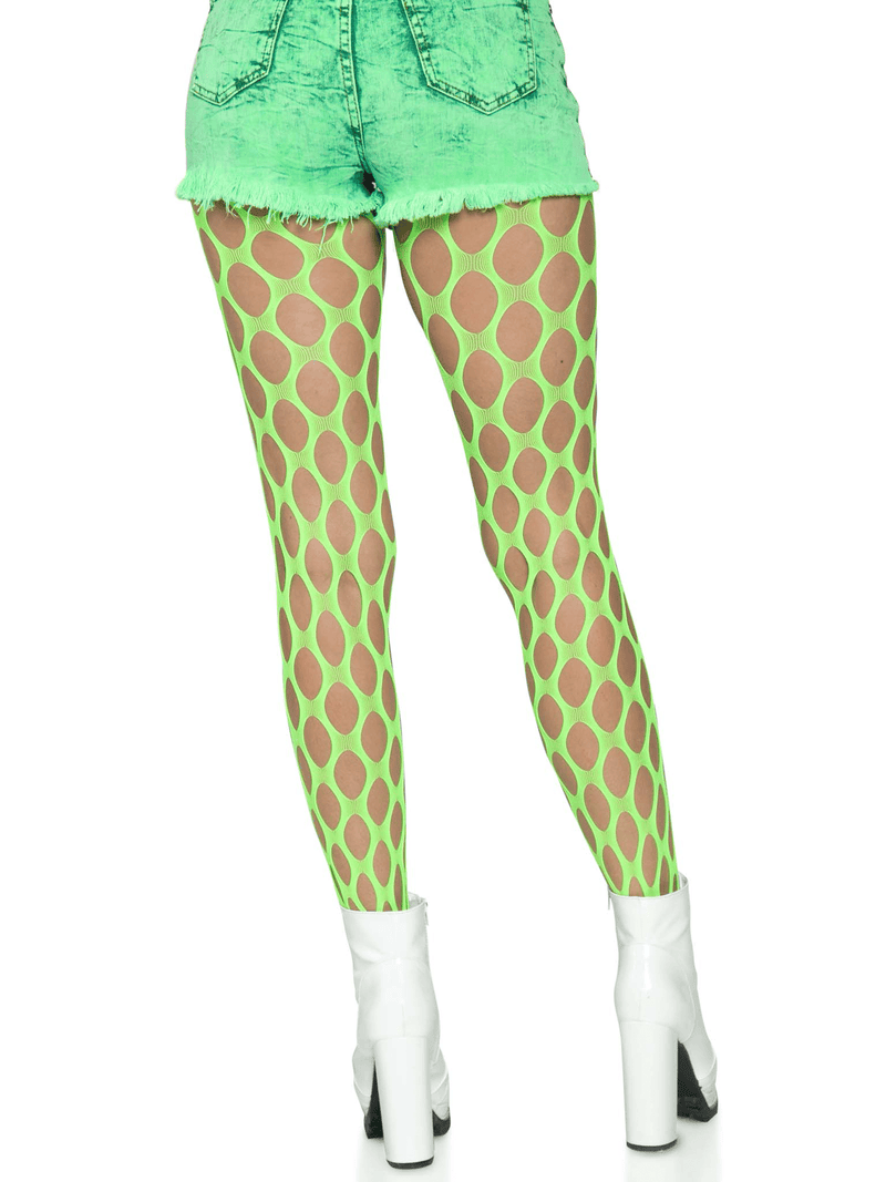 Leg Avenue Jumbo Pothole Net Tights - Neon Green - One Size
