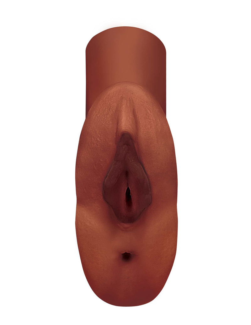 Pipedream Perfect Pussy Double Stroker - Brown - Stroker Masturbator - Realistic Pocket Pussy