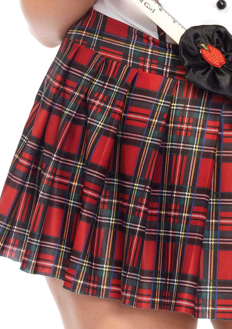 Leg Avenue Plus Boarding School Flirt Costume - 1x/2x - White / Red