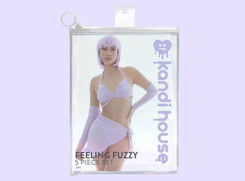 KandiHouse Feeling Fuzzy 5pc Set - Small/medium Lilac