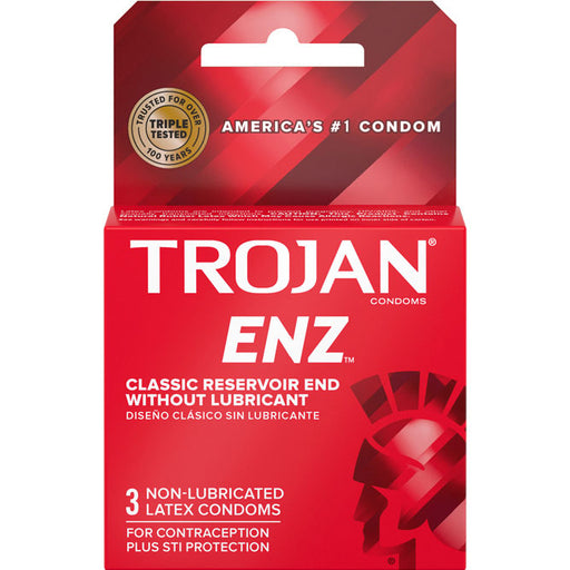 "Trojan Enz Non-Lubricated Condoms - 3 Pack TJ92050"
