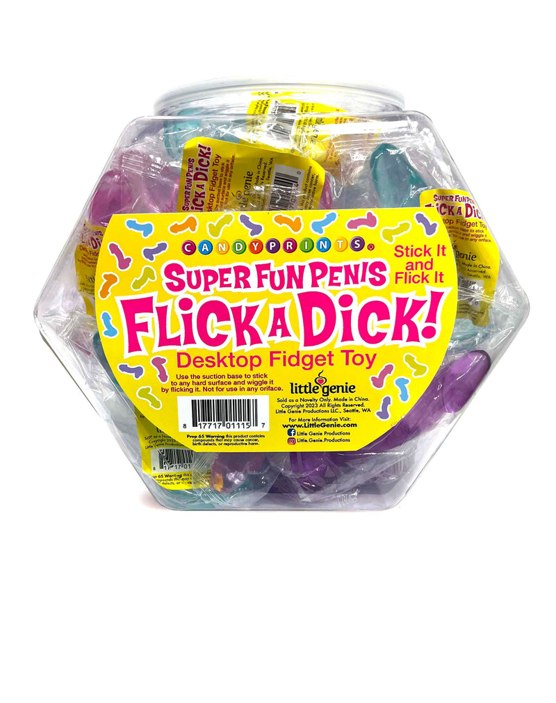 Little Genie Flick a Dick - Desktop Fidget Toy - Display of 24