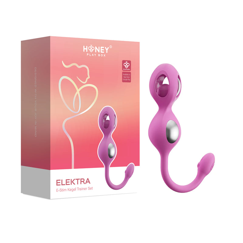 Honey Play Box Elektra App-Enabled E-Stim Kegel Trainer Kit -Pink