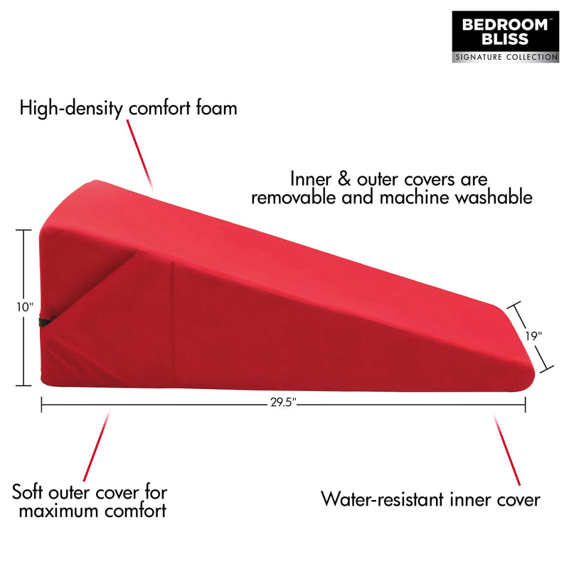 XR Brands Xl-Love Cushion Large Wedge Pillow - Red