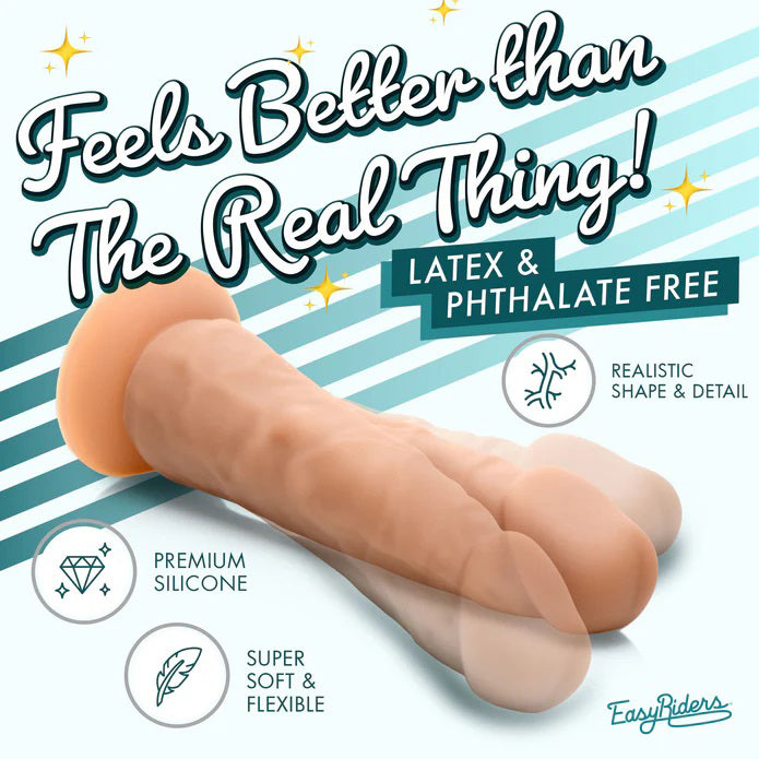 Curve Toys Easy Riders 7" Silicone Dildo - Medium