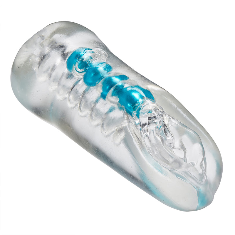 Cloud 9 Novelties Personal Double Ended Beaded Stroker Clear - Stroker Masturbator - Pocket Pussy