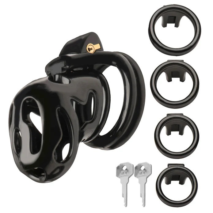 XR Brands Hard Stop Double Ring Chastity Cage
