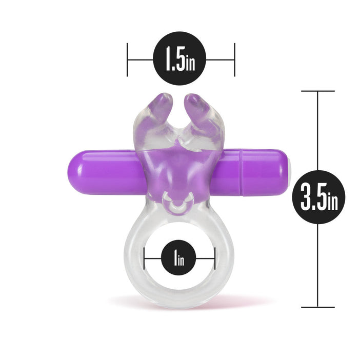 Eden Bull's Horns Purple 1-Speed Vibrating Ring