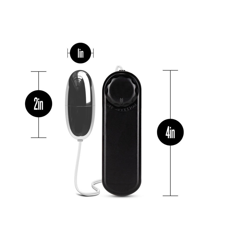 B Yours Silver Power Bullet Black 2-Inch Vibrating Bullet