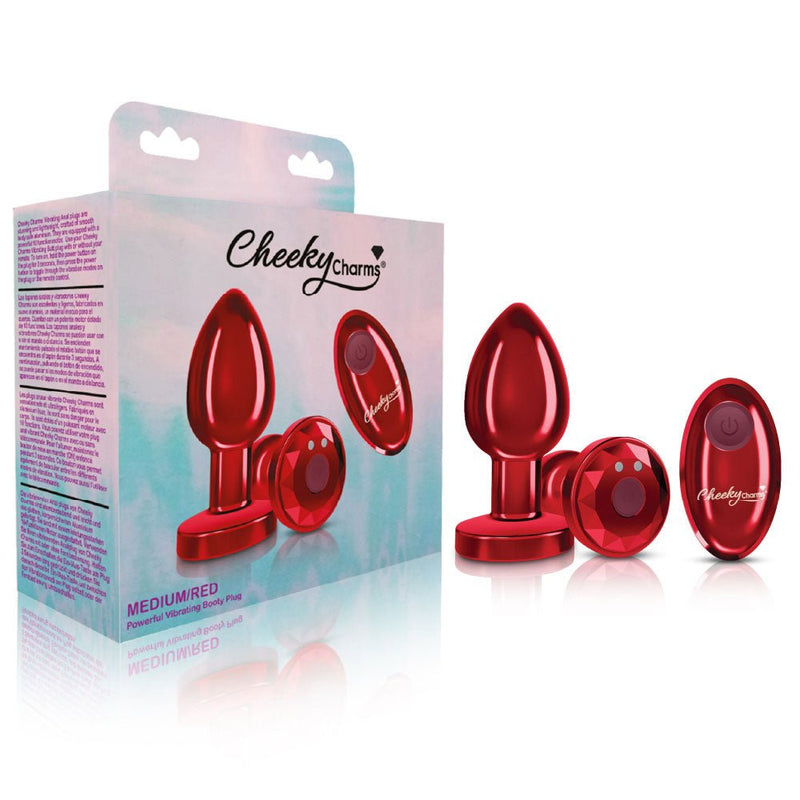Viben Vibrating Red Metal Remote Plug - Medium