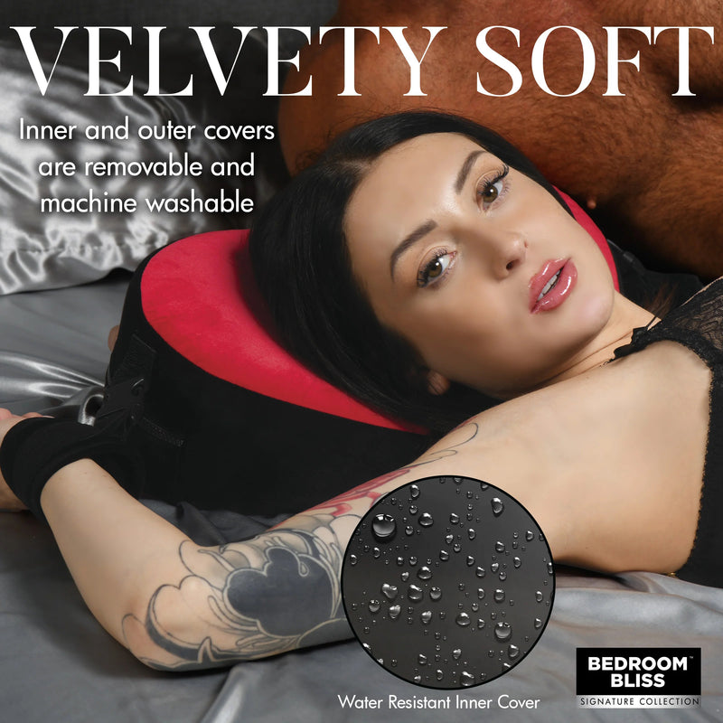 XR Brands Bondage Love Pillow - Black/red