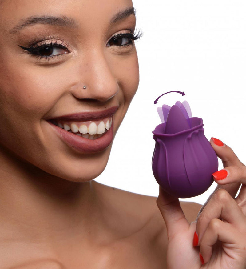 XR Brands Inmi - Bloomgasm Wild Violet Licking Silicone Stimulator - Violet