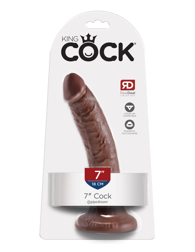 Pipedream King Cock 7-Inch - Brown