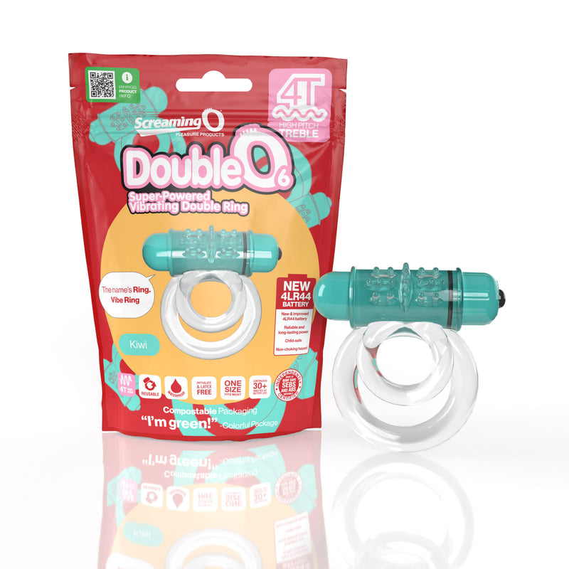 Screaming O Screaming O 4t - Double O 6 Super Powered Vibrating Double Ring - Kiwi