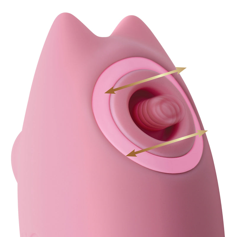 XR Brands Shegasm Kitty Licker 5x Triple Clit Stimulator - Pink