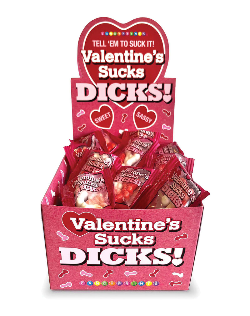 Little Genie Valentines Sucks Dicks Candy- Display of 100 Ct.