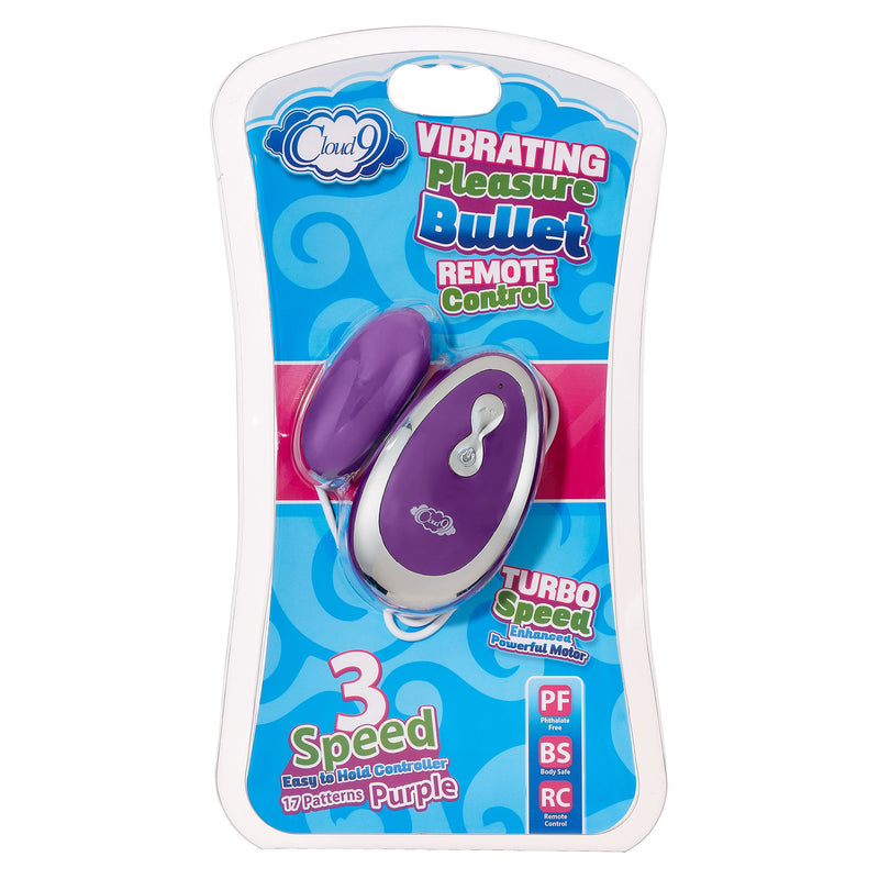 Cloud 9 Novelties Cloud 9 3 Speed Bullet With Remote - Purple
