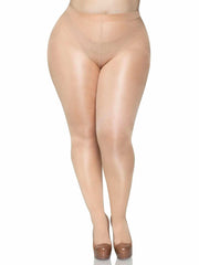 "Suki Plus Sheer Tights - Queen - Nude LA-0992QNUDQ"