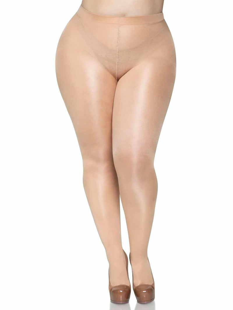 Leg Avenue Suki Plus Sheer Tights - Queen - Nude
