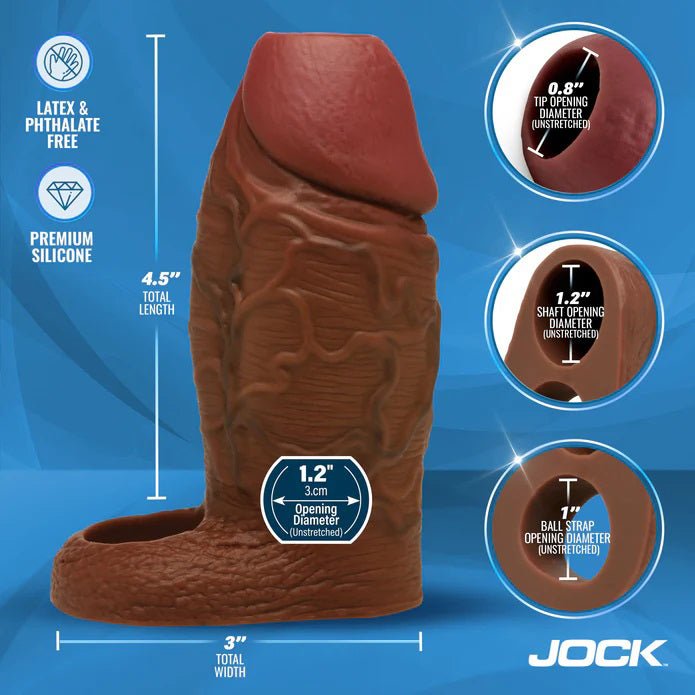 Curve Toys Jock Silicone Penis Extension Sleeve - Dark