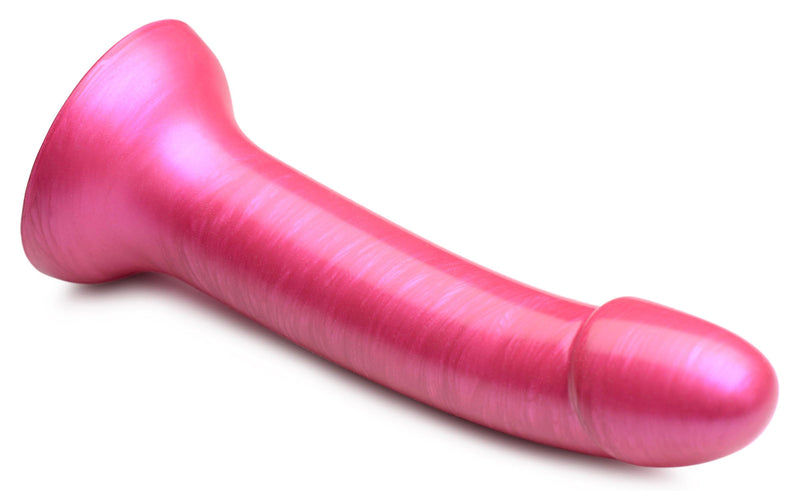 XR Brands G-Tastic 7 Inch Metallic Silicone Dildo - Pink